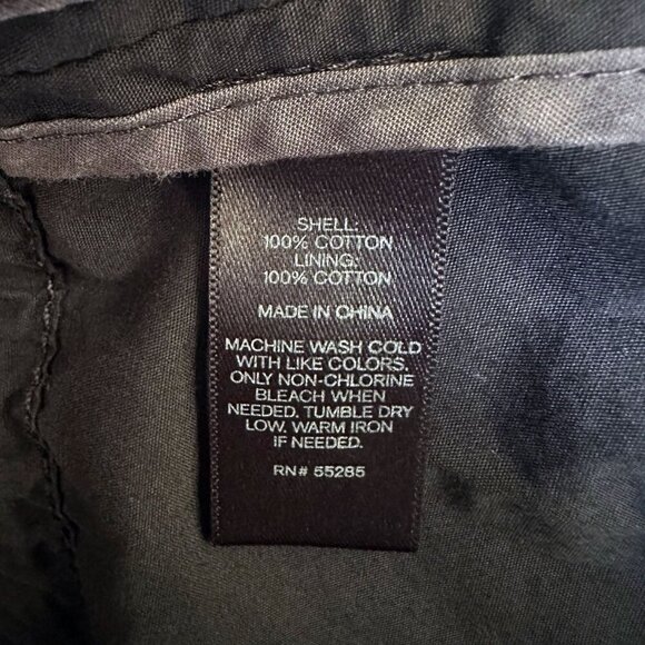 Express Black Zip Jacket M/L 100% Cotton Cinch Waist 90s Grung Y2K Military-Vibe - Picture 4 of 6